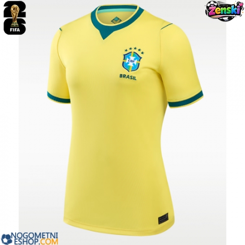 Ženski Nogometni dresi Brazilija Domači SP 2026 Kratek Rokav